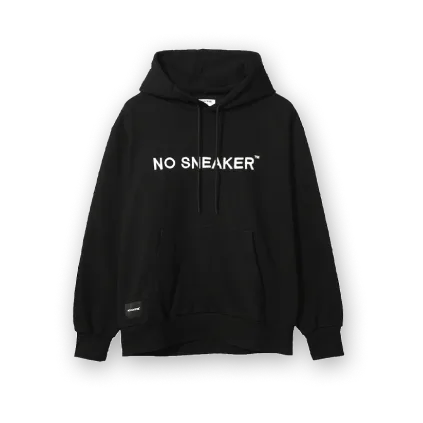 NO SNEAKER EMBROIDERED LOGO HOODIE BLACK